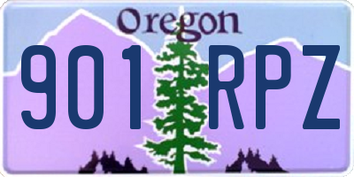 OR license plate 901RPZ