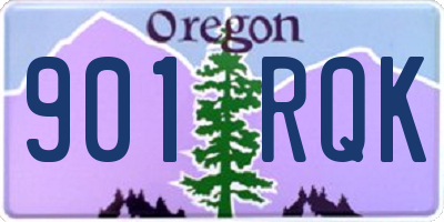 OR license plate 901RQK