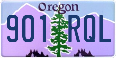 OR license plate 901RQL