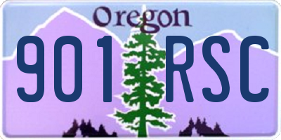OR license plate 901RSC