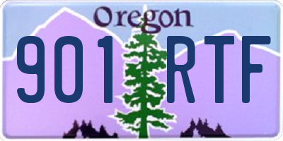 OR license plate 901RTF