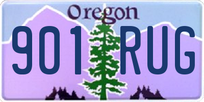 OR license plate 901RUG