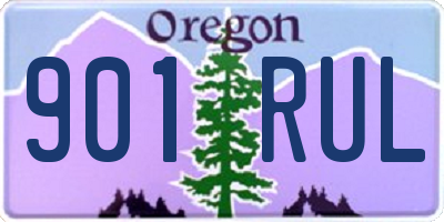 OR license plate 901RUL
