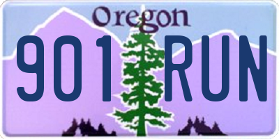 OR license plate 901RUN