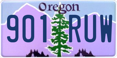 OR license plate 901RUW