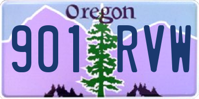 OR license plate 901RVW