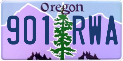 OR license plate 901RWA