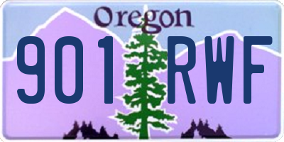 OR license plate 901RWF
