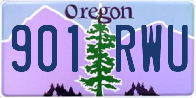 OR license plate 901RWU