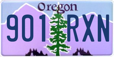 OR license plate 901RXN