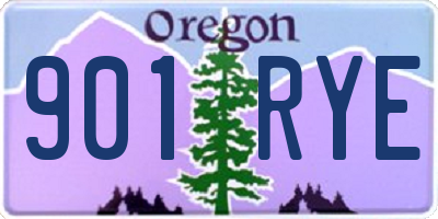 OR license plate 901RYE