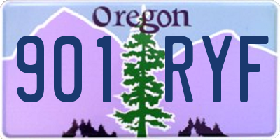 OR license plate 901RYF