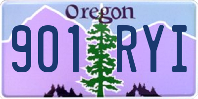 OR license plate 901RYI