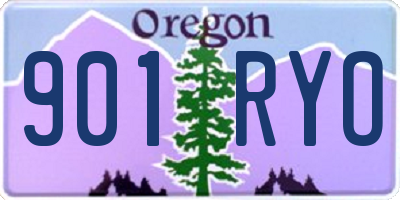 OR license plate 901RYO