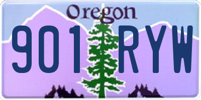 OR license plate 901RYW
