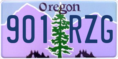 OR license plate 901RZG