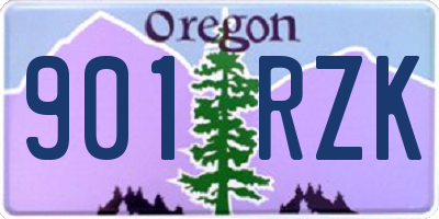 OR license plate 901RZK