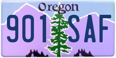 OR license plate 901SAF
