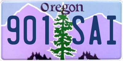 OR license plate 901SAI