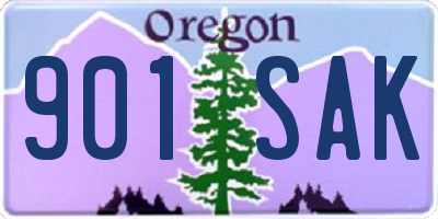 OR license plate 901SAK