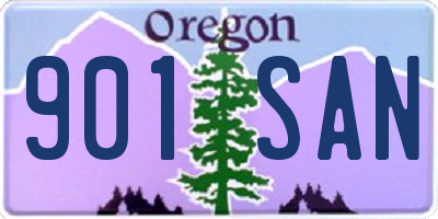 OR license plate 901SAN