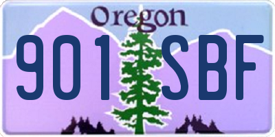 OR license plate 901SBF