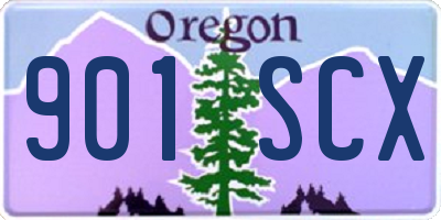 OR license plate 901SCX