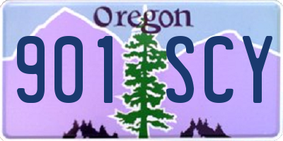 OR license plate 901SCY