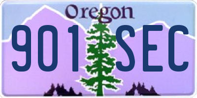 OR license plate 901SEC