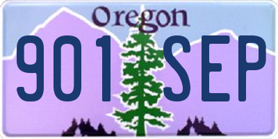 OR license plate 901SEP