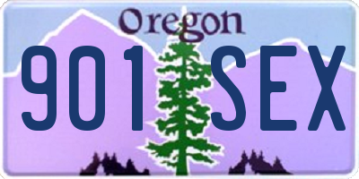 OR license plate 901SEX