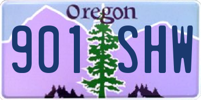 OR license plate 901SHW