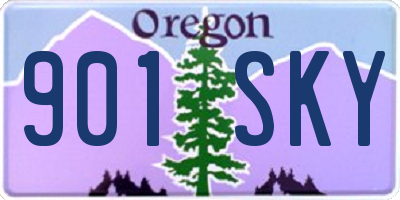 OR license plate 901SKY