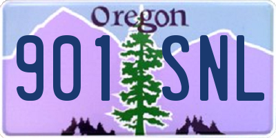 OR license plate 901SNL