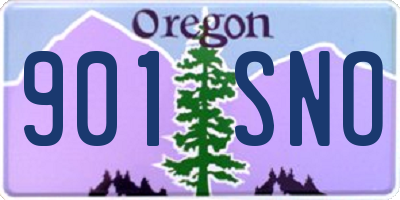OR license plate 901SNO