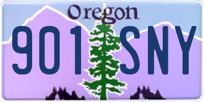 OR license plate 901SNY