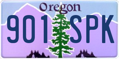 OR license plate 901SPK
