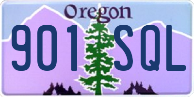 OR license plate 901SQL