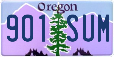 OR license plate 901SUM