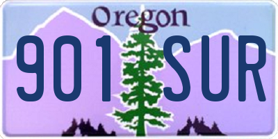 OR license plate 901SUR