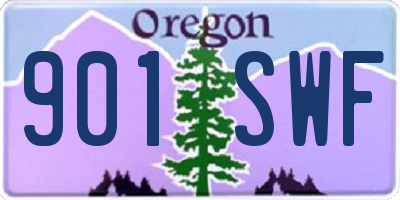 OR license plate 901SWF