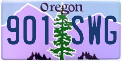 OR license plate 901SWG