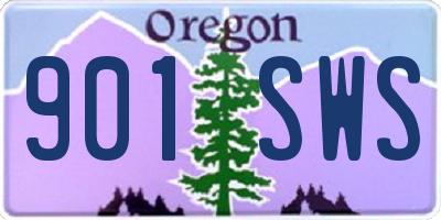 OR license plate 901SWS
