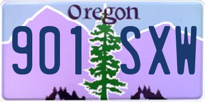 OR license plate 901SXW
