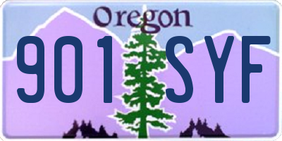 OR license plate 901SYF