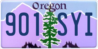 OR license plate 901SYI