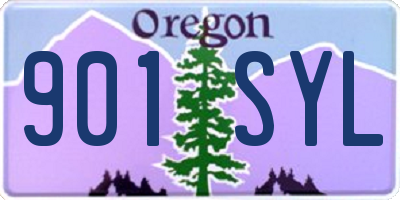 OR license plate 901SYL