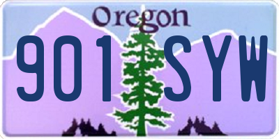 OR license plate 901SYW