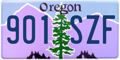 OR license plate 901SZF