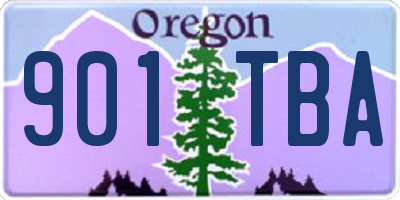 OR license plate 901TBA